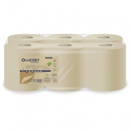 Kéztörlő, tekercses, 2 rétegű, LUCART "L-One Maxi 450", havanna barna